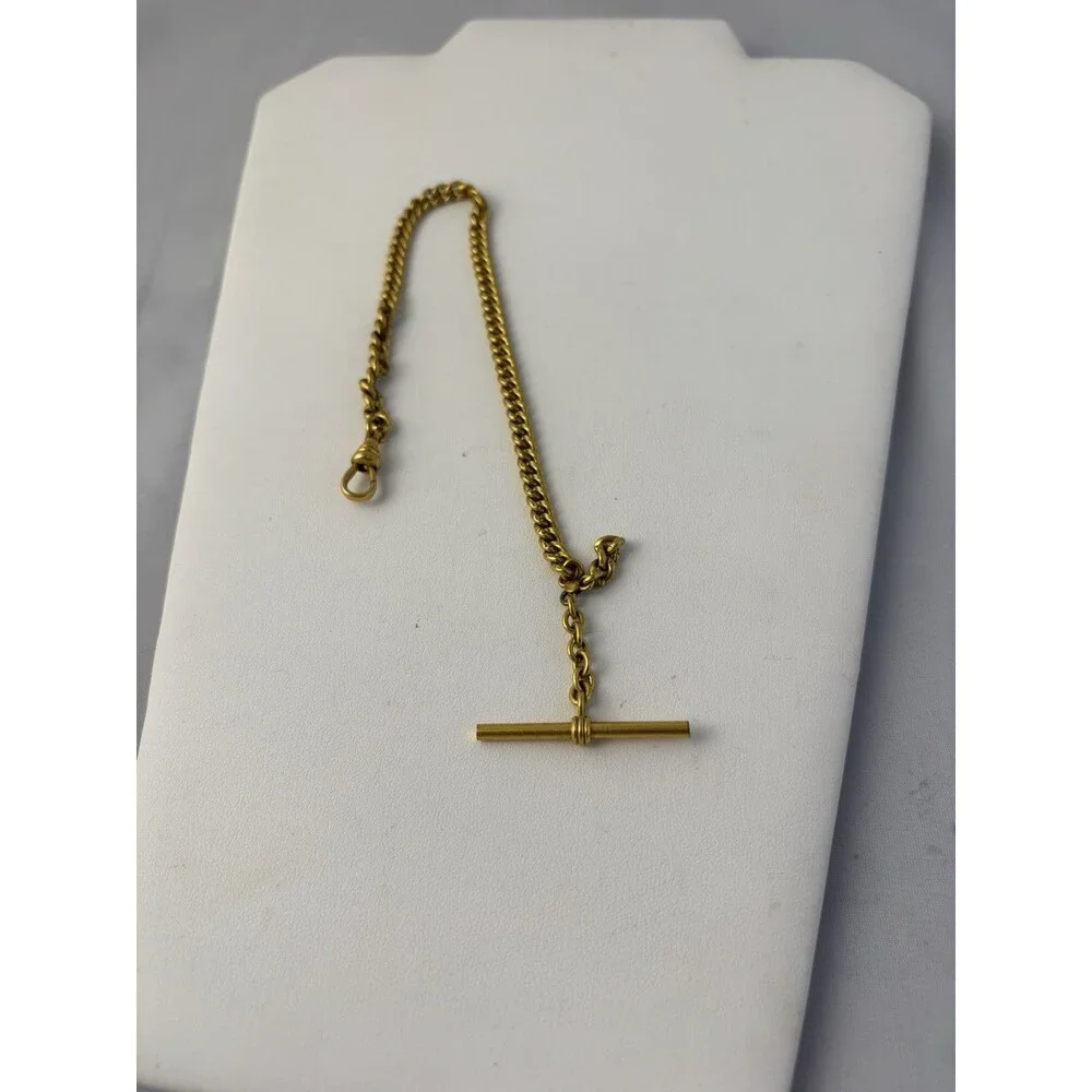 Antique B & B Co Ornate 11.5 “ Gold Filled Pocket Watch Fob Weighs 22 Grams